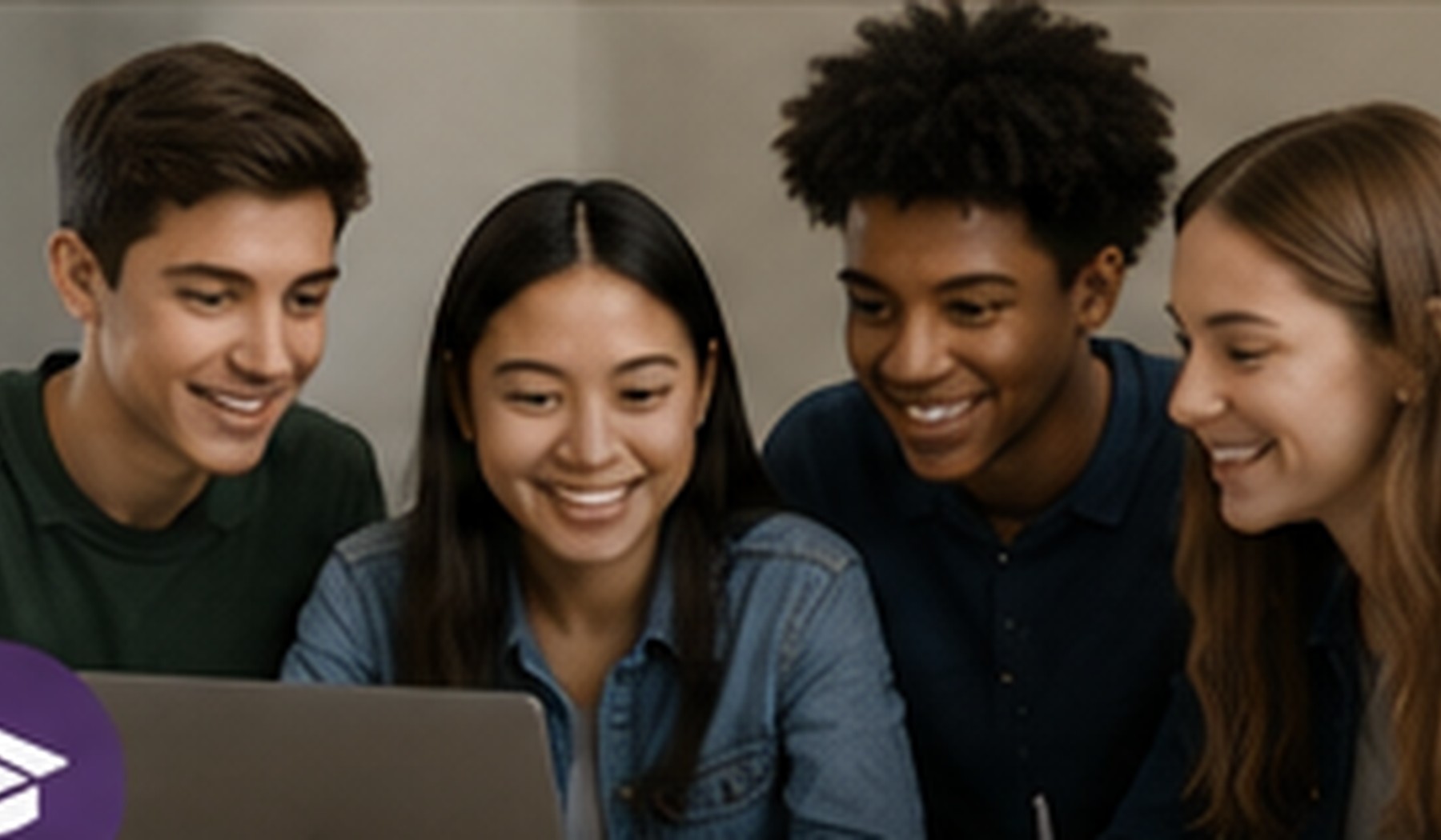 Diverse students and educators working together