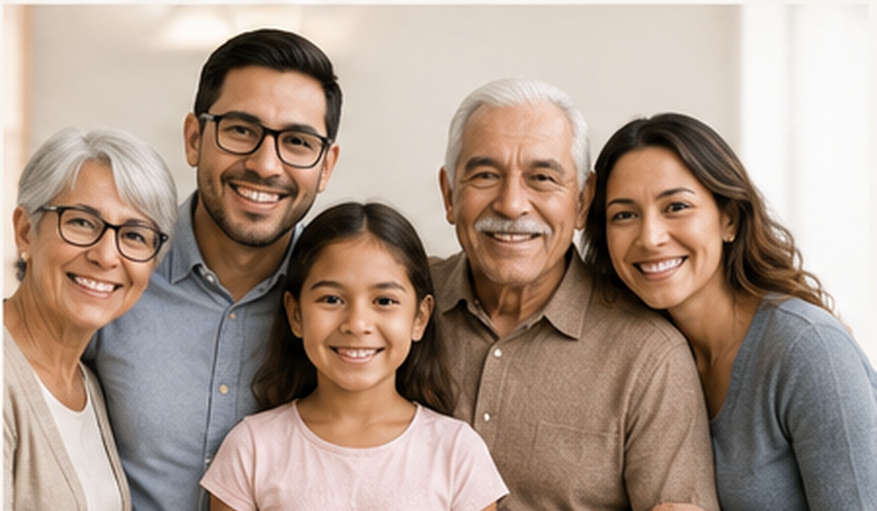 Diverse family learning together